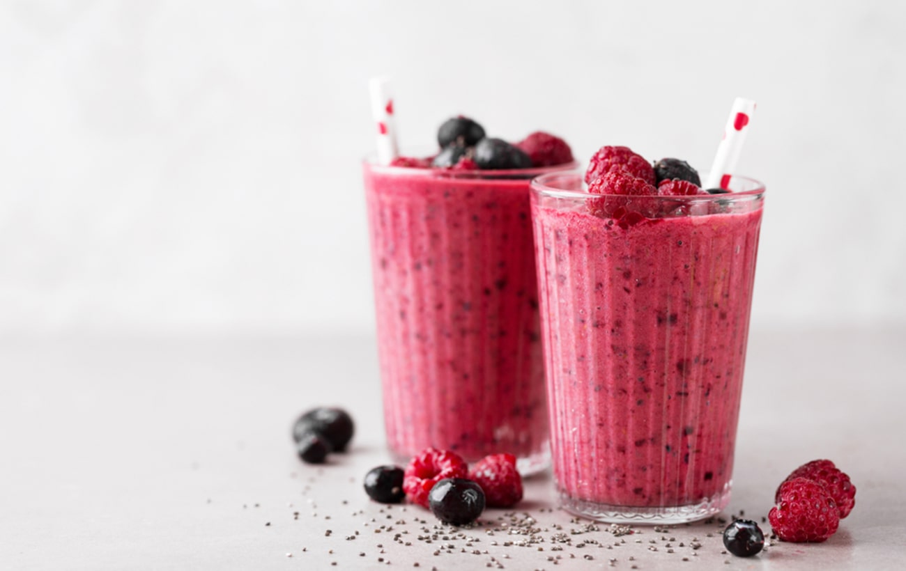Smoothie fruits rouges