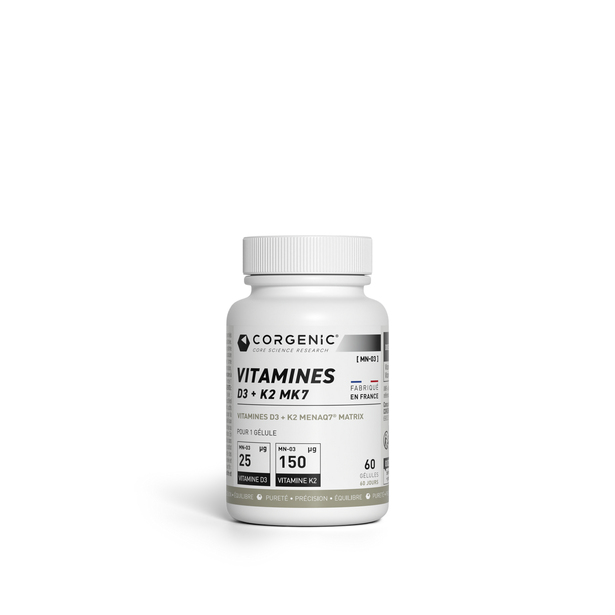 Vitamine D3 + K2 MK7